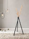 Liberta Metallic Coat Rack Black/ Natural Osaka 52x52x172cm