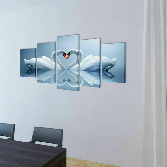 vidaXL De cinci ori Tablou pe Pânză 200x100cm