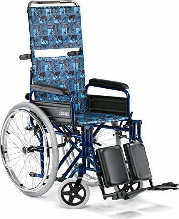 Surace 600 Folding Special Type Wheelchair with Reclining Back 44cm J2406009 Blue
