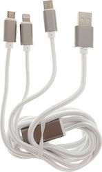Omega USB zu Blitzschlag / Typ-C / Micro-USB Kabel 1,2 m OUFBB3IN1BOXS