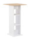 Square Table Bar Wooden White / Sonoma Oak 60x60x110cm