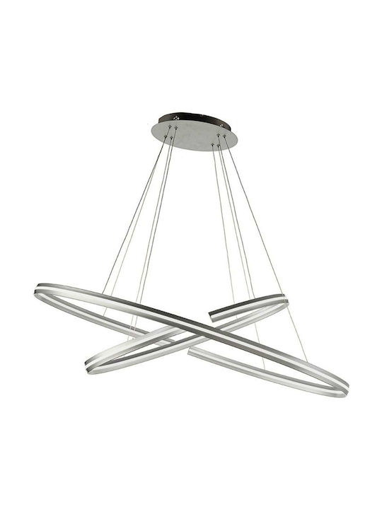 Ondaluce Ics Pendant Light LED with Warm White Light Silver