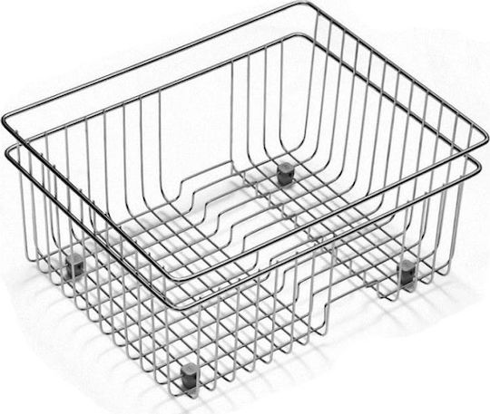 Pyramis Alazia Στραγγιστήρι Γούρνας Inox Ασημί 31x39x19cm