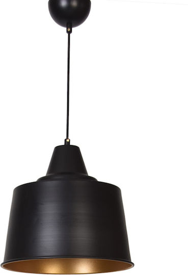 Fylliana 0011 Pendant Light Black Bell with Socket E27 30cm