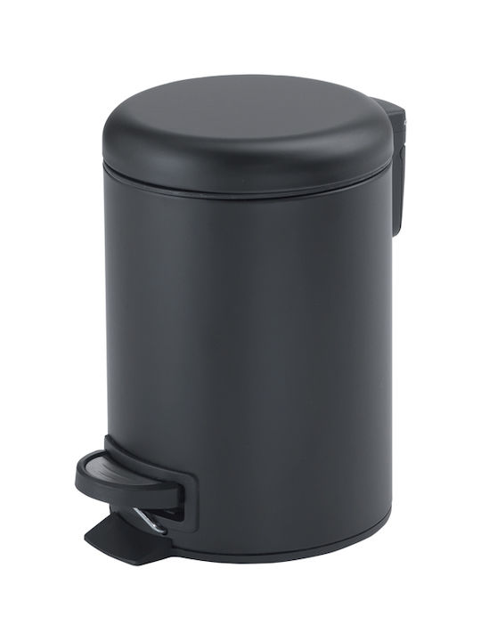 Gedy G-Potty Μεταλλικό Καλαθάκι Μπάνιου 5lt Black Matt