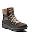 Leder Stiefeletten Damen Schwarz