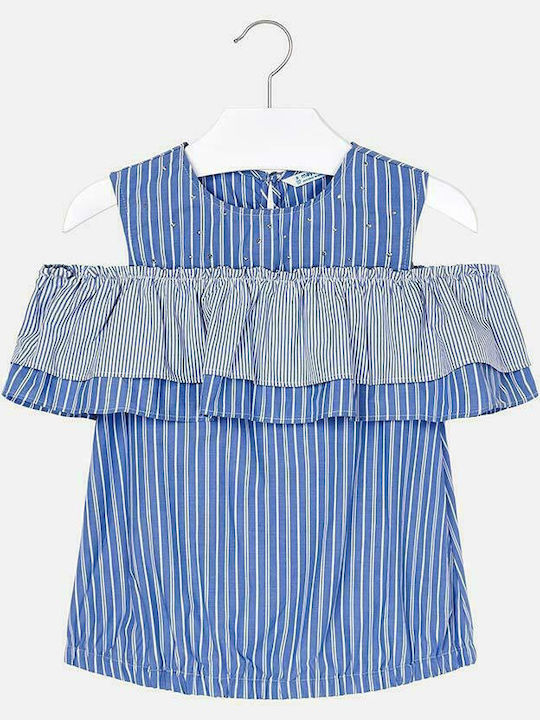 Mayoral Kinderbluse Kurzarm Hellblau