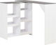 Table Bar Wooden White 138x40x110cm