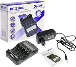 Xcell BC-X1000 4-Slot Ni-Cd/Ni-MH Battery Charger Size AA/AAA