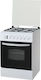 Din Gas 60-GGF40F Aragaz cu Gaz Lichefiat 65lt cu Plite pe Gaz Lichefiat L60cm. White