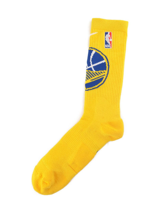 Nike GSW U ELT NBA Μπασκετικές Κάλτσες Κίτρινες 1 Ζεύγος