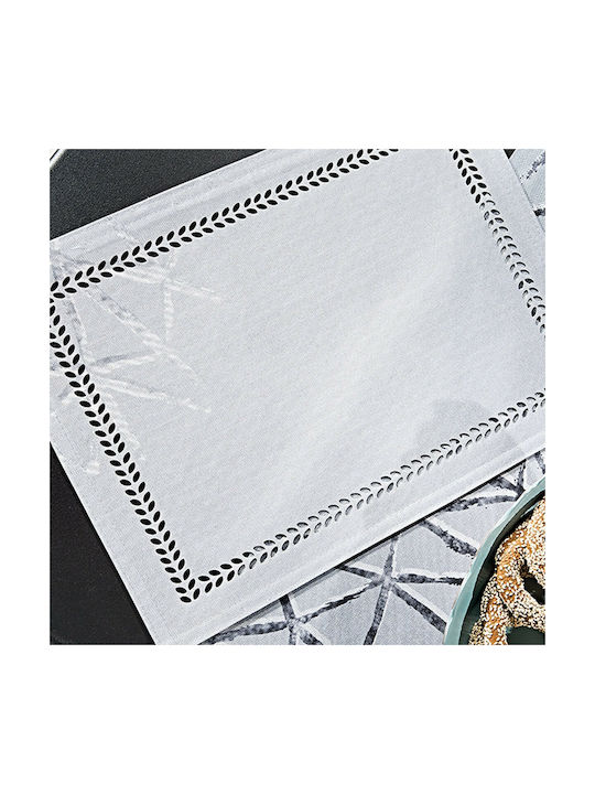 Saint Clair 3004 Placemat Fabric Silver 45x33cm 1pcs