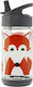 3 Sprouts Kinderflasche Kunststoff mit Strohhal...