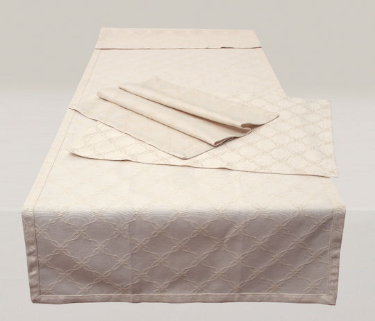 Anna Riska Caroline Platzdeckchen Stoff Beige 37x50cm 422440 4Stück Anna Riska Caroline Platzdeckchen Stoff Beige 37x50cm 422440 4Stück