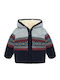 Kinderstrickjacke Gestrickt mit Kapuze Mehrfarbig