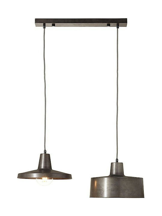 Brilliant Pendant Light Two-Light for Socket E27 Gray