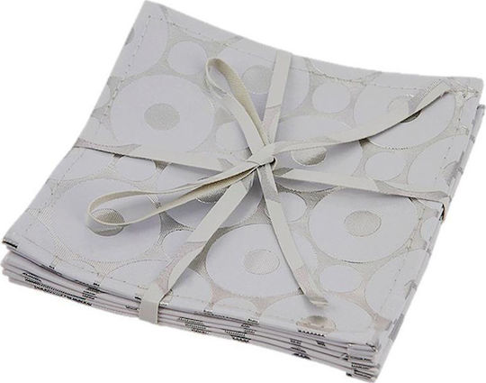 Espiel Suporturi pentru pahare Tesatura Gri 10x10cm 4buc