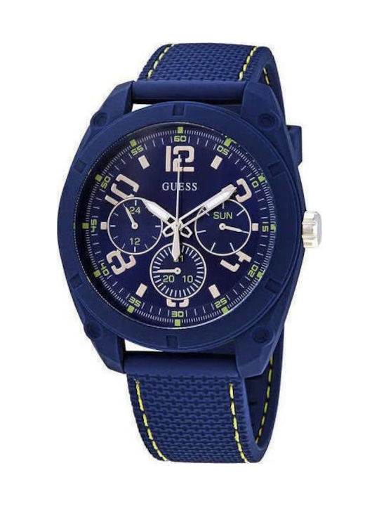 Guess Dash Herrenuhr 46mm Batterie mit Blau Sto...