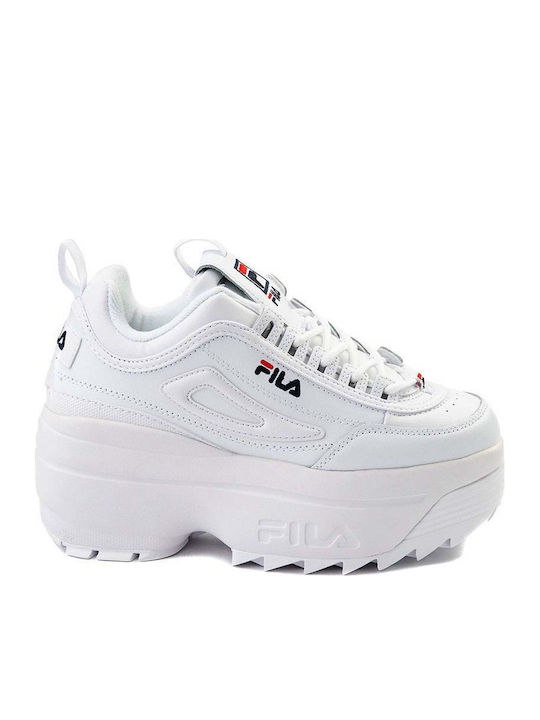 Fila Disruptor II Wedge Women's Chunky Sneakers White