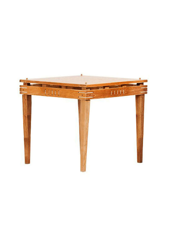 Tisch Speisesaal aus Massivholz Natürlich 80x80x75cm