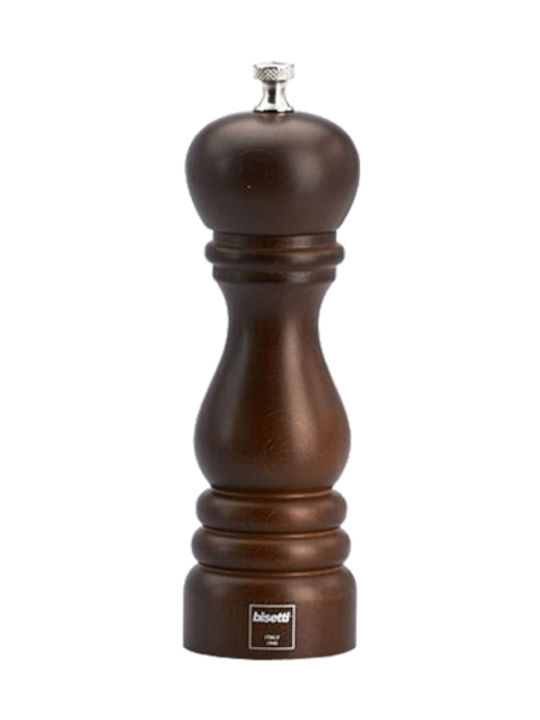 Bisetti Roma Manual Wooden Pepper Mill 19cm Brown