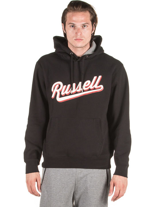 Russell Athletic Herren Sweatshirt mit Kapuze und Taschen Schwarz A8-036-2-099