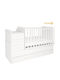 Polini Kids Κούνια Πολυμορφική Simple 1100 White για Στρώμα 60x120cm