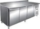 Karamco Frigider Inoxidabil de Banc cu 3 Uși și Unitate de Răcire 0/+8°C L179.5xl70xH85cm GN3100TN/BACK