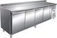 Karamco Английски превод: Stainless Steel Refrigerator Counter with 4 Doors and Cooling Machine 0/+8°C L223xW70xH85см GN4100TN/BACK