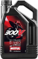 Motul 300V Factory Line 4T Synthetic Motorcycle Oil for Four-Stroke Engines 5W-40 4lt