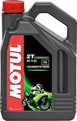 Motul 510 2T Semi-synthetic Motorcycle Oil for Two-Stroke Engines 4lt