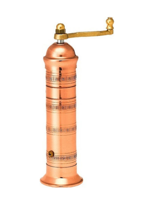 Brass Pepper Mill Pfeffermühle Kupfer Alexander 19cm. Handbuch Gewürzmühlen Metallisch in Kupfer Farbe 19cm 1Stück