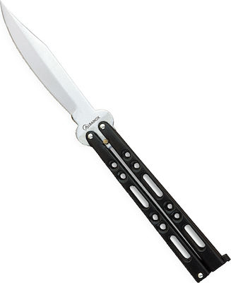 Martinez Albainox BT Abanico Butterfly Knife Black with Blade made of Stainless Steel