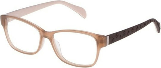 Tous Plastic Eyeglass Frame Beige VTO878 0M79