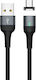 Powertech Плетена / Магнитен USB 2.0 до микро USB кабел Черен 1м (PT-750) 1бр