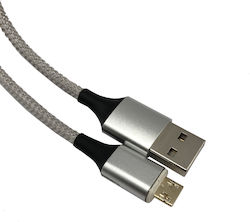 Energenie Geflochten / Magnetisch USB 2.0 auf Micro-USB-Kabel Silber 1m (NG-MAGNET-MICRO) 1Stück