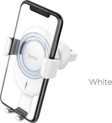 Hoco Mobile Phone Holder Car CW17 Sage with Adjustable Hooks and Wireless Charging White