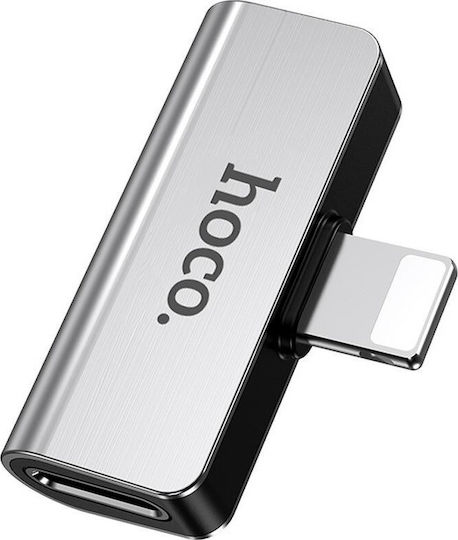 Hoco Converter Lightning male to Lightning 2x female Silver 1pcs HC-LS24