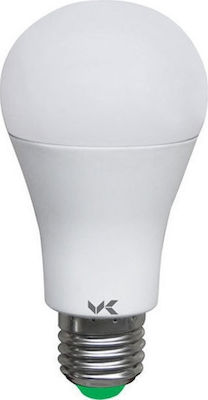 VK Lighting VK/05125/E/C/60 Λάμπα LED για Ντουί E27 και Σχήμα A60 Φυσικό Λευκό 2000lm