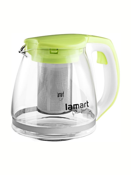 Lamart Kettle with Filter Glass Green 1000ml 1pcs