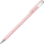 Pentel Στυλό Gel 0.8mm με Ροζ Mελάνι Hybrid Milky Pastel Pink