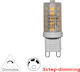 Adeleq LED Bulb 3.5W Fluorescent Type for Socket G9 and Shape T8 Natural White 320lm Dimmable