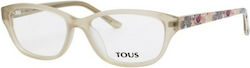 Tous Plastic Eyeglass Frame Beige VTO767 97NM