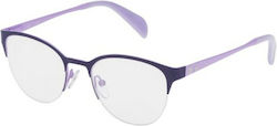 Tous Metal Eyeglass Frame Purple VTO338 01HD