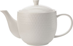 Maxwell & Williams Diamonds Teapot Set Porcelain White 800ml 1pc