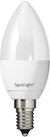 Spot Light LED Bulbs for Socket E14 and Shape C37 Warm White 380lm 1pcs
