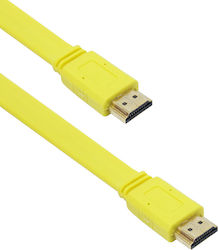 18123 HDMI 1.3 Flat HDMI male - HDMI male 1.8m Κίτρινο