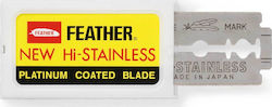 Feather New Hi-Stainless Platinum Coated Blades Ανταλλακτικές Λεπίδες Ασφαλείας 5τμχ