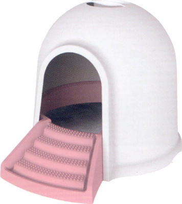 M-Pets Igloo 2 In 1 Dog House Plastic Igloo Pink 60x43x45.7cm