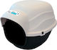 M-Pets Igloo Hundehaus Kunststoff Innenbereich Blau 57x85x61cm